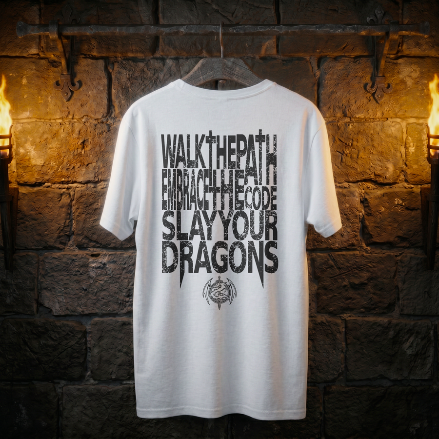 Walk The Path Warrior Tee - Embrace The Code • Slay Your Dragons