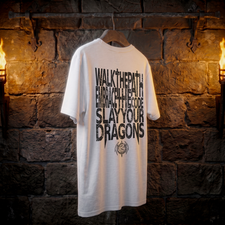 Walk The Path Warrior Tee - Embrace The Code • Slay Your Dragons