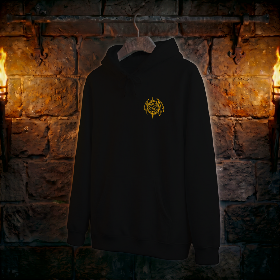 Samurai Portrait Hoodie — Zen Warrior Graphic Pullover