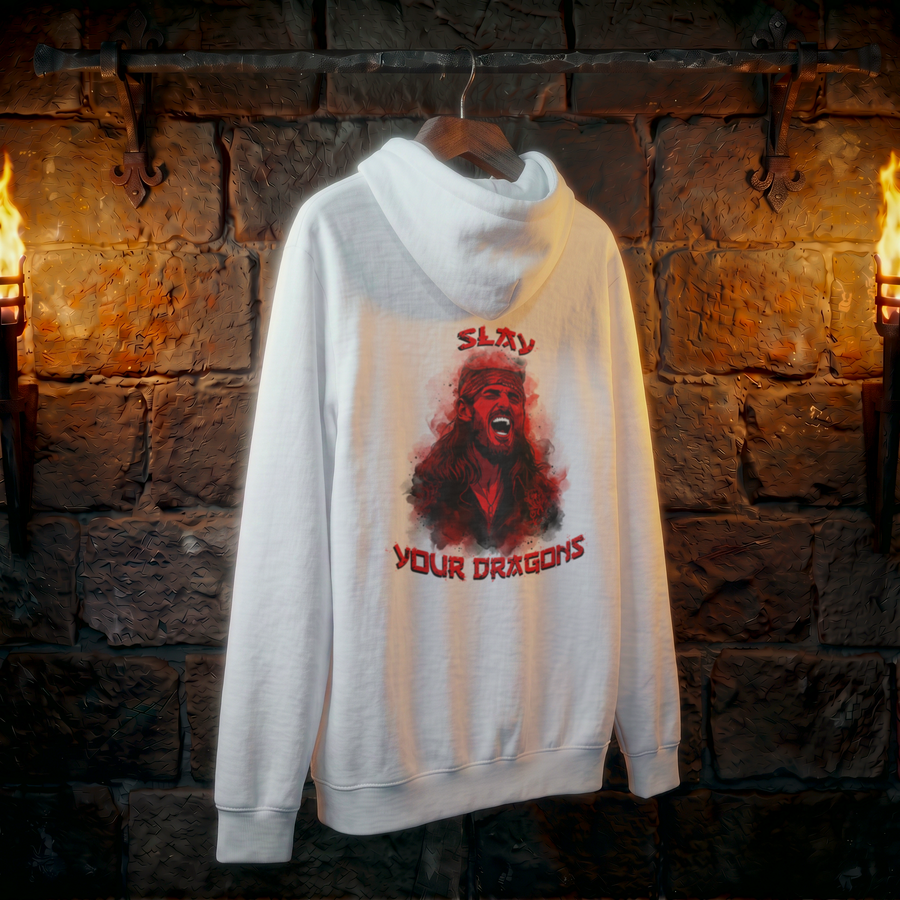 Hoodie — 'Slay Your Dragons' Graphic Pullover