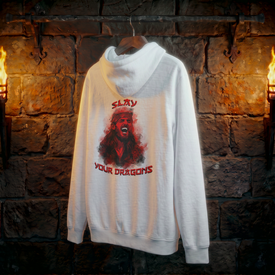 Hoodie — 'Slay Your Dragons' Graphic Pullover