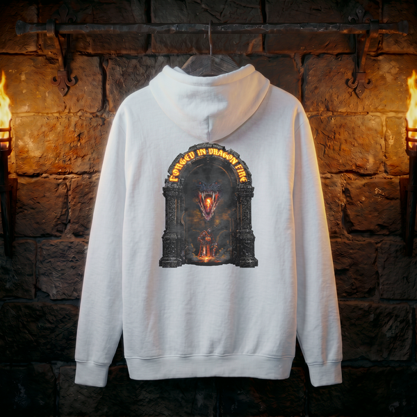 Hoodie — Vintage Tattoo-Style Demon Door Graphic Pullover