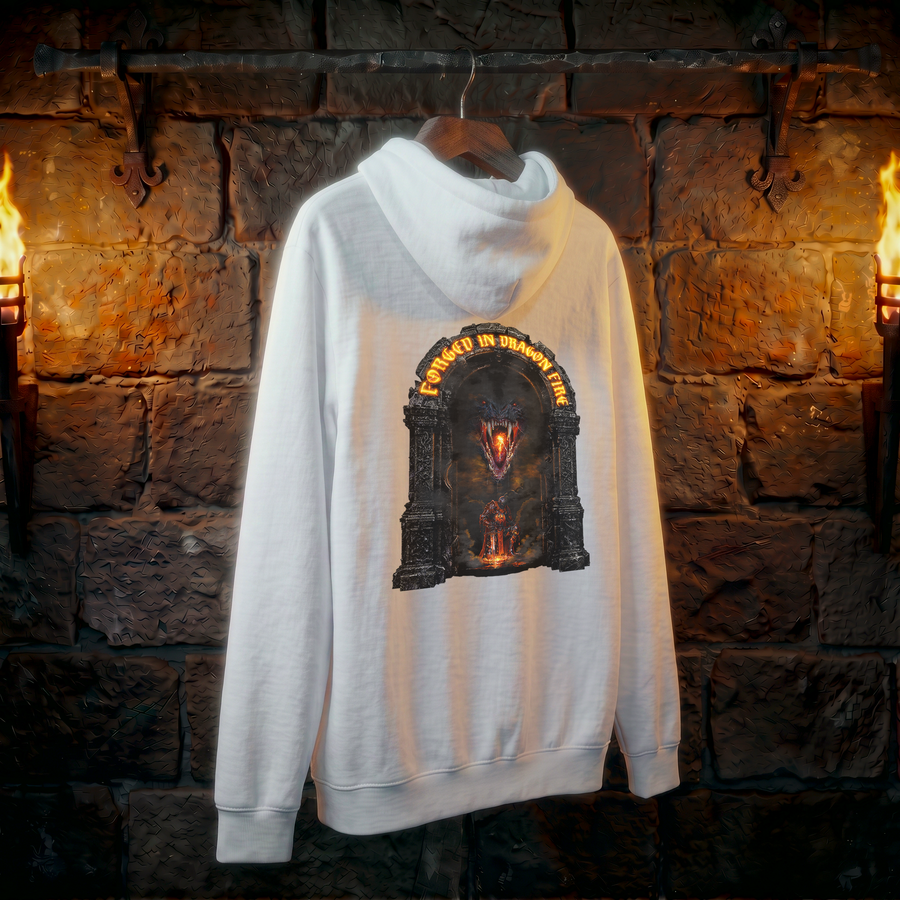 Hoodie — Vintage Tattoo-Style Demon Door Graphic Pullover