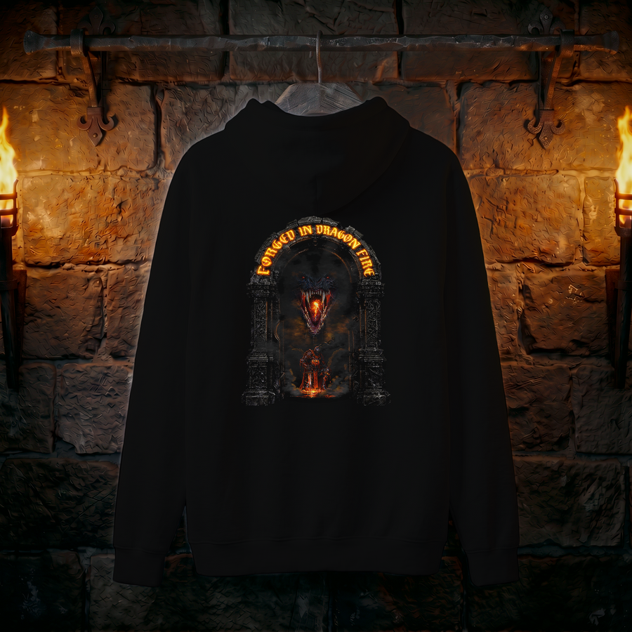 Hoodie — Vintage Tattoo-Style Demon Door Graphic Pullover