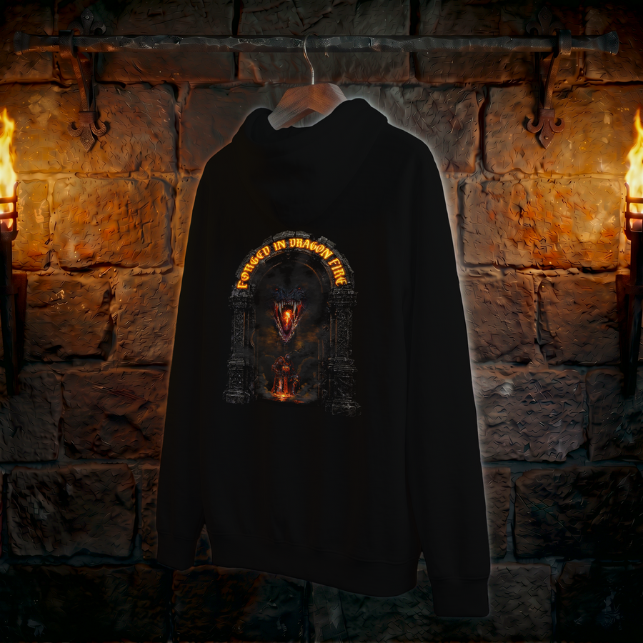 Hoodie — Vintage Tattoo-Style Demon Door Graphic Pullover