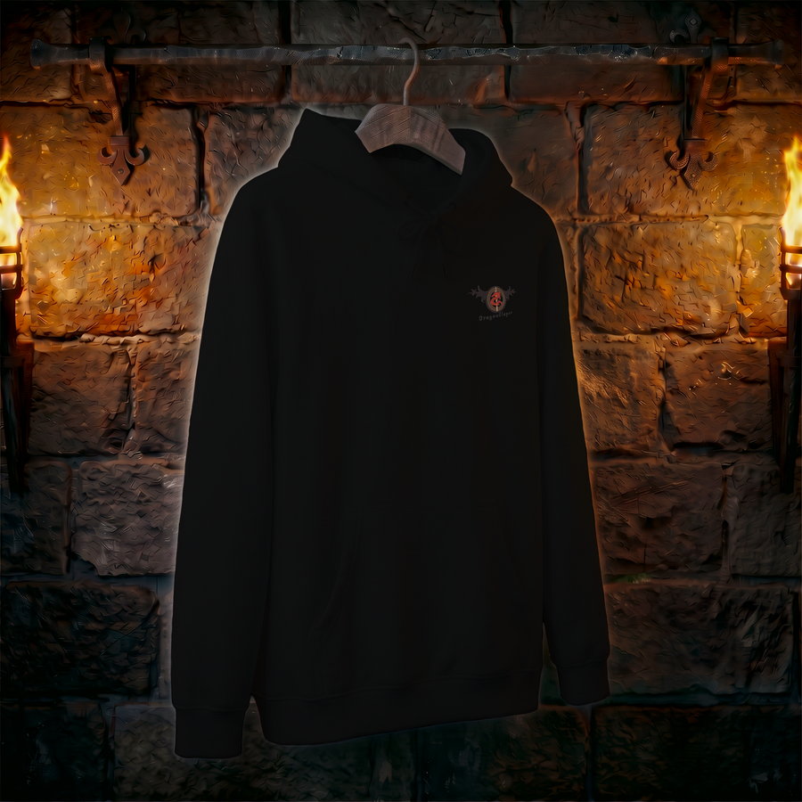 Dragon Slayer Hoodie — Red Sun Samurai Graphic Pullover