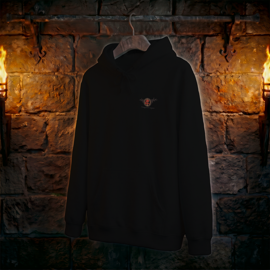 Dragon Slayer Hoodie — Red Sun Samurai Graphic Pullover