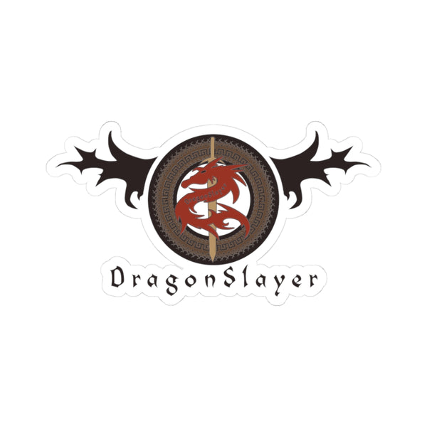Dragon Slayer Kiss-Cut Sticker — Laptops & Gear