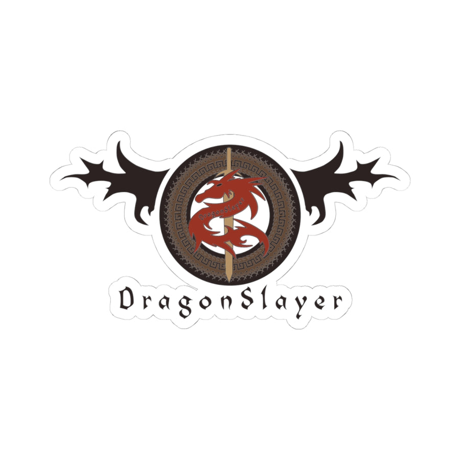 Dragon Slayer Kiss-Cut Sticker — Laptops & Gear