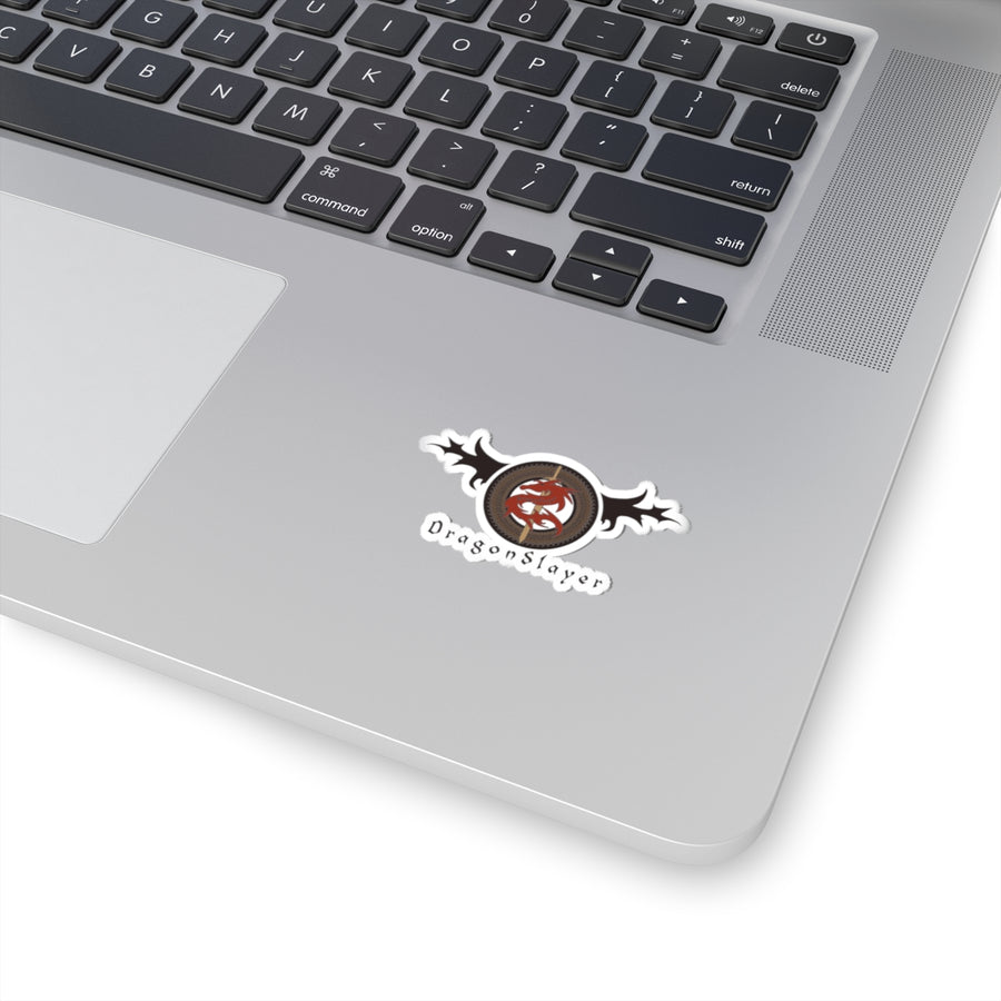 Dragon Slayer Kiss-Cut Sticker — Laptops & Gear